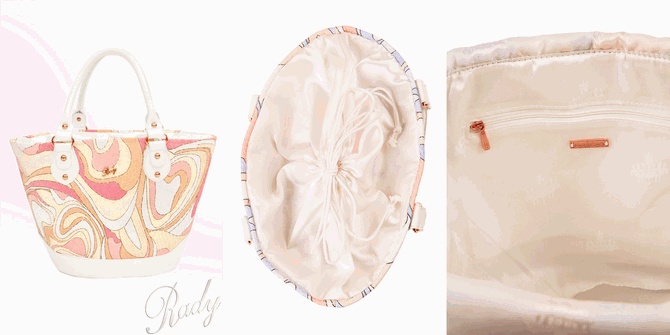 Rady 通販 ハートマーブルプリントかごバッグ